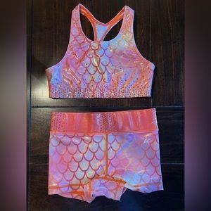 Ym HTF Rebel Athletic coral mermaid set
